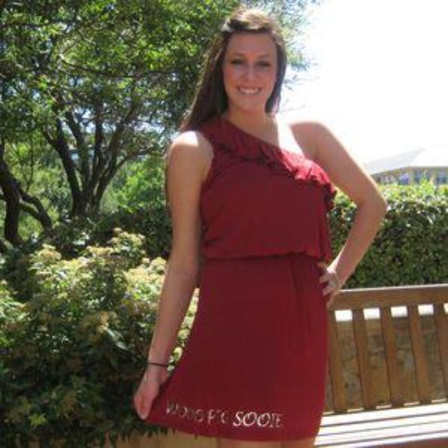 University of Arkansas Logo One Shoulder Dress