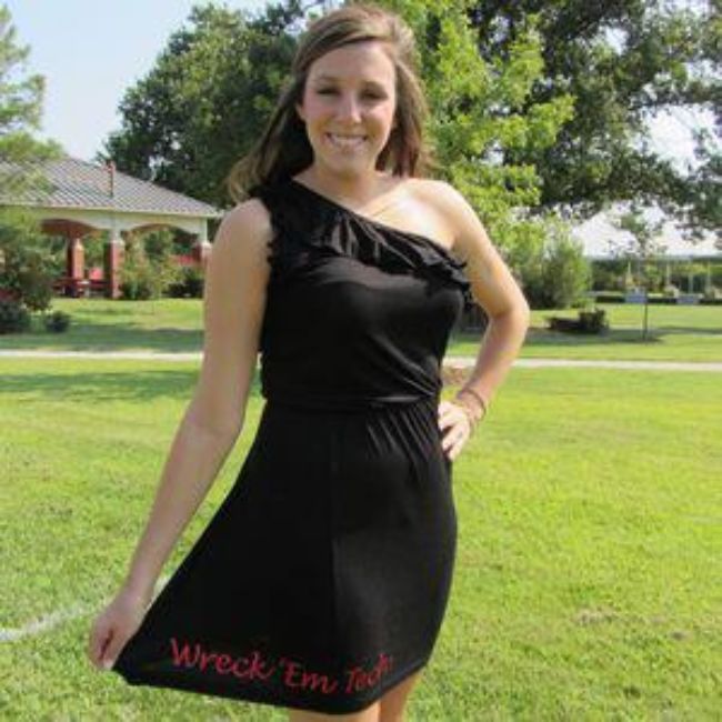 Texas Tech University Logo One Shoulder Dress